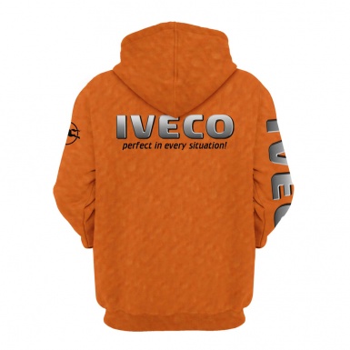 Iveco Sweatshirt Orange White Perfect In Every Situation Slogan