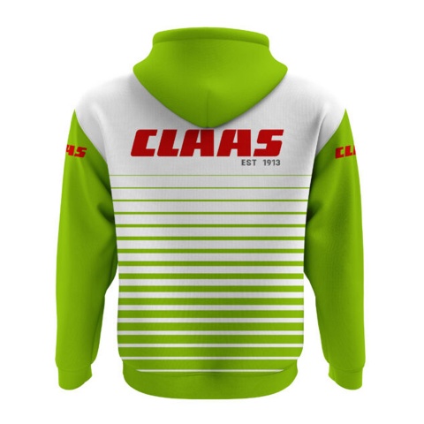 Claas Sweatshirt Lime Green White Red Design
