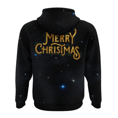 Holidays Hoodie Merry Christmas Santa Claus Sled Moon Collage