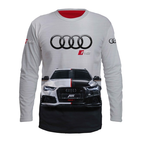 Audi RS6 T-Shirt Grey Black Red Edition