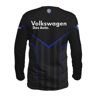 VW Long Sleeve T-Shirt Black Blue Grey Lines Edition