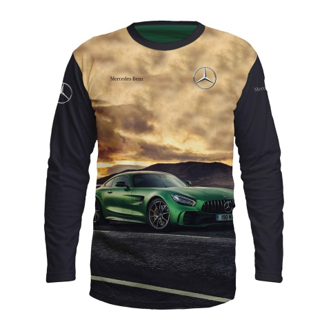 Mercedes AMG SLS Long Sleeve T-Shirt Full Front Print