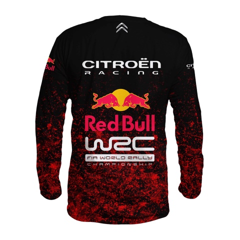 Citroen Racing WRC T-shirt Long Sleeve Black Red Magma Chromed Logo