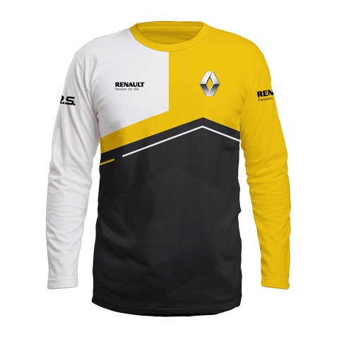 Renault Sport T-shirt Long Sleeve Black Yellow White