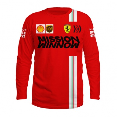 Ferrari Long Sleeve Mission Winnow Bright Red Black Design