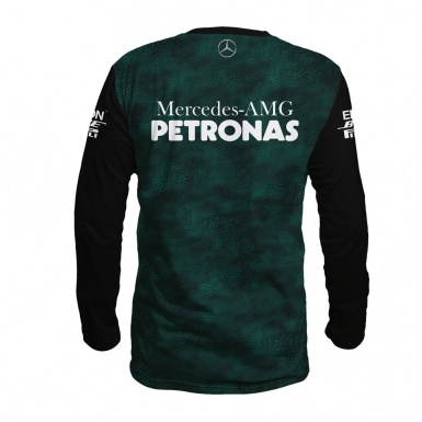 Mercedes MG Long Sleeve T-shirt Lewis Hamilton Black Olive Green
