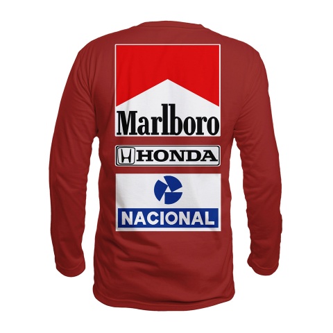 Honda T-Shirt Long Sleeve Red Nacional Logo Edition