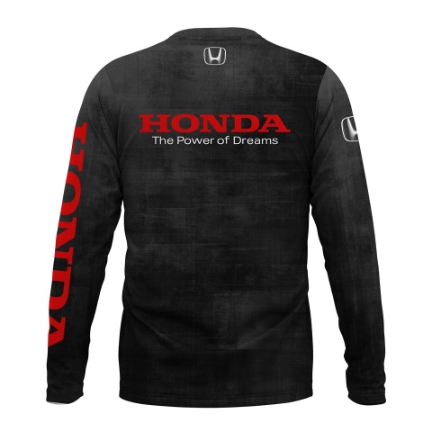 Honda Civic Long T-Shirt Black Car Print Sport Edition