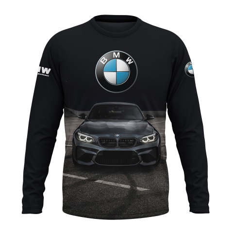 BMW Long T-Shirt Driving Experience Black Grey M4 Print Design