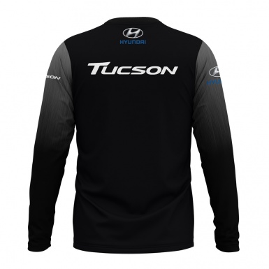 Hyundai Tucson t-shirt Long Sleeve Black Grey Brushed Metal Design