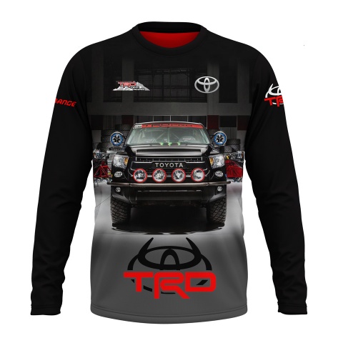 Toyota TRD Long T-Shirt Black Red Off Road Collage