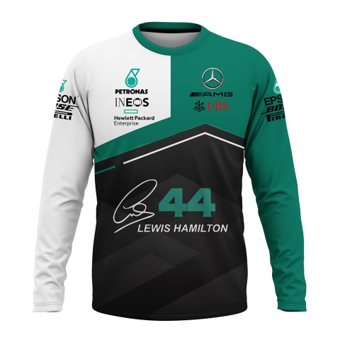 Mercedes AMG T-Shirt Long Sleeve Lewis Hamilton 44 Edition