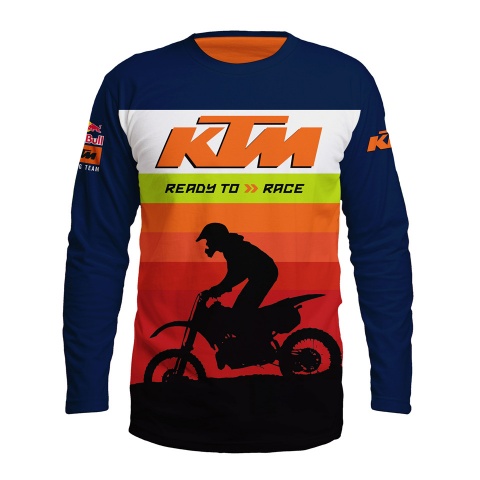 KTM Long Sleeve T-Shirt Red Dusk Ready To Race Design