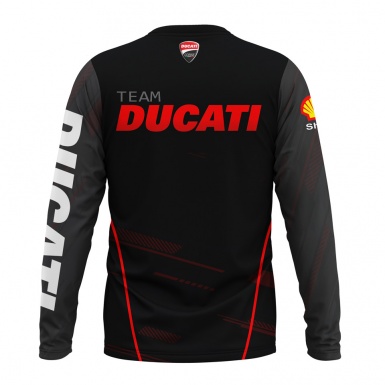 Ducati Long Sleeve T-Shirt Black Grey Red Collage