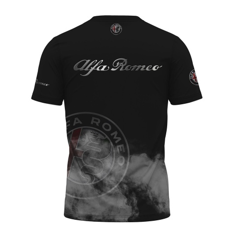 Alfa Romeo Short Sleeve T-Shirt Full Color Grey Smoke Edition