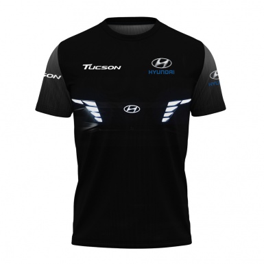 Hyundai Tucson T-Shirt Short Sleeve Black Front Design