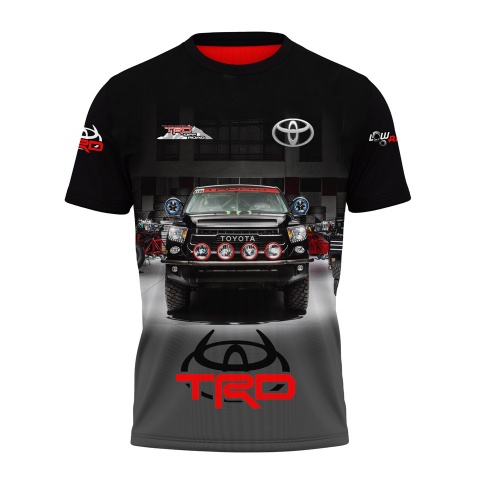 Toyota Short Sleeve T-Shirt Black Red Off Road Collage