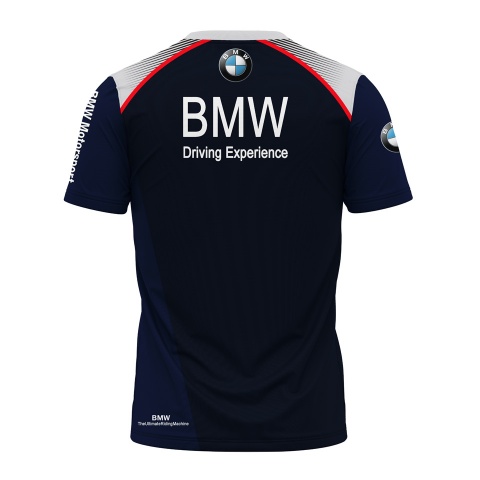 BMW M Power T-Shirt Dark Blue Grey Color Stripes