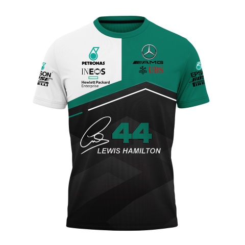 Mercedes AMG T-Shirt Short Sleeve Lewis Hamilton 44 Edition