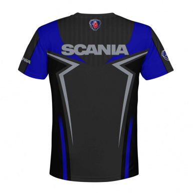 Scania T-Shirt Dark Grey Blue Elements Design