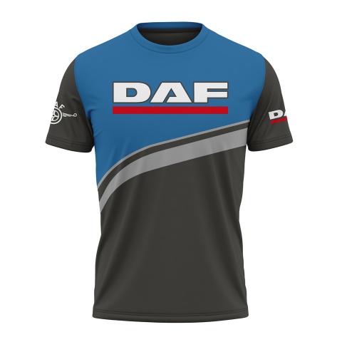 DAF Short Sleeve T-Shirt Grey Blue Color Edition