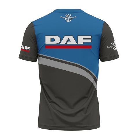 DAF Short Sleeve T-Shirt Grey Blue Color Edition