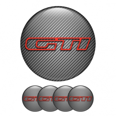 Peugeot Gti Silicone Stickers Center Hub Carbon Line