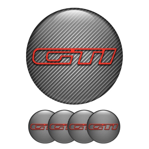 Peugeot    Gti Silicone Stickers Center Hub Carbon Line