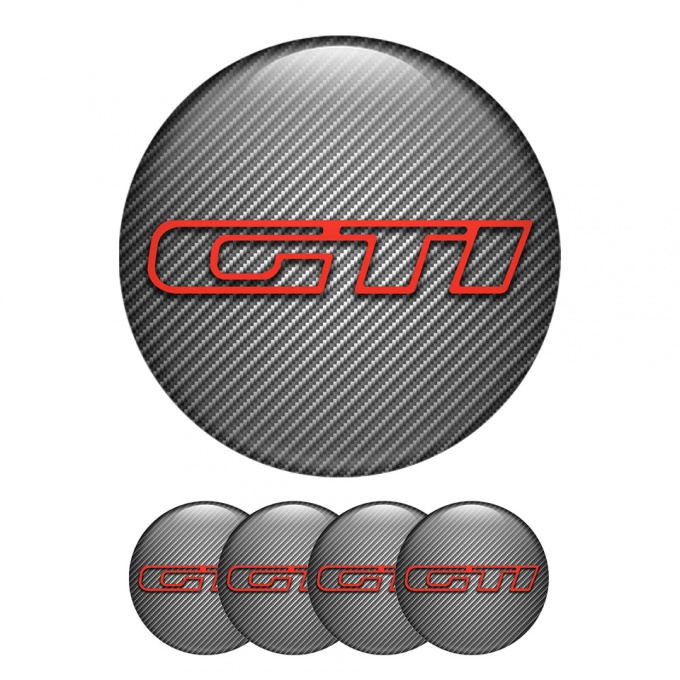 Peugeot Gti Silicone Stickers Center Hub Carbon Line