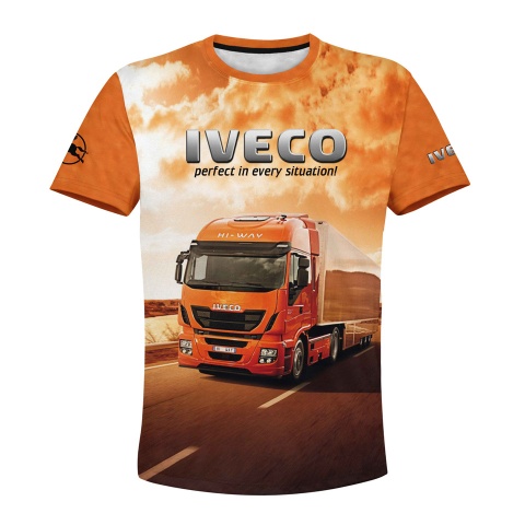 IVECO T-Shirt Short Sleeve Pegasus Multicolor Truck Print