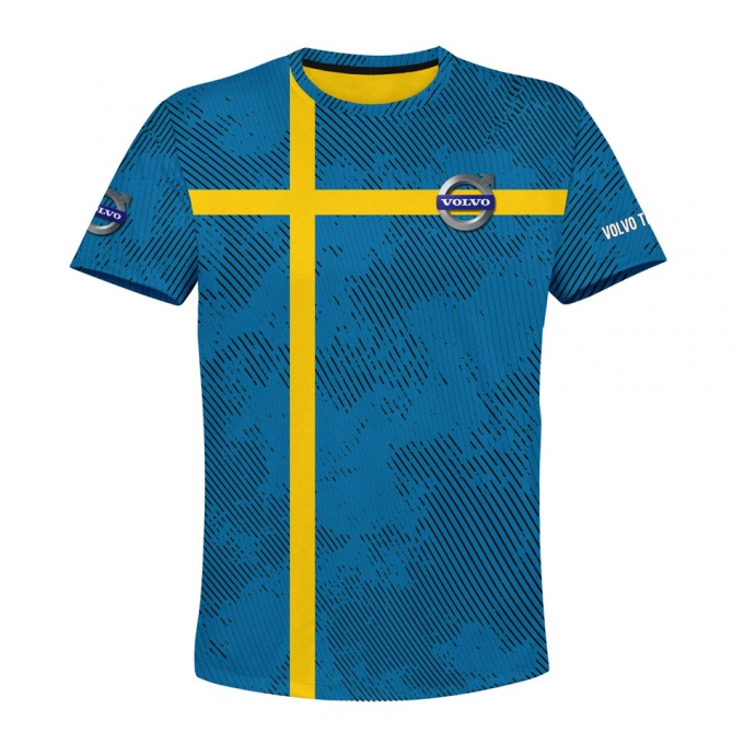 Volvo Short Sleeve T-Shirt Sweden Flag Edition