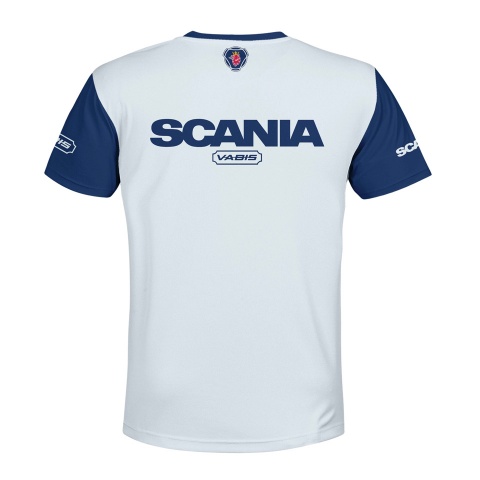 Scania T-Shirt White Blue Full Color Print Design