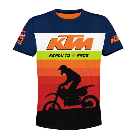 KTM Short Sleeve T-Shirt Red Dusk Ready To Race Design