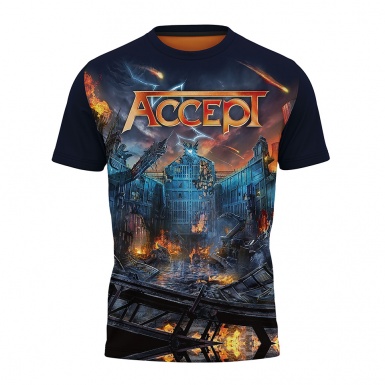 Music T-Shirt Accept Short Sleeve The Rise Of Chaos Multicolor