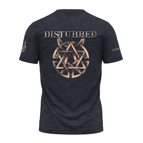 Music T-Shirt Disturbed Short Sleeve Asylum Full Print