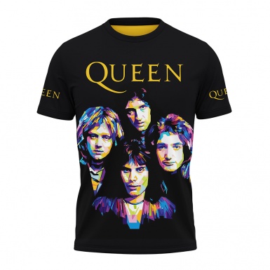 Music T-Shirt Queen Short Sleeve Royalty Full Print Edition