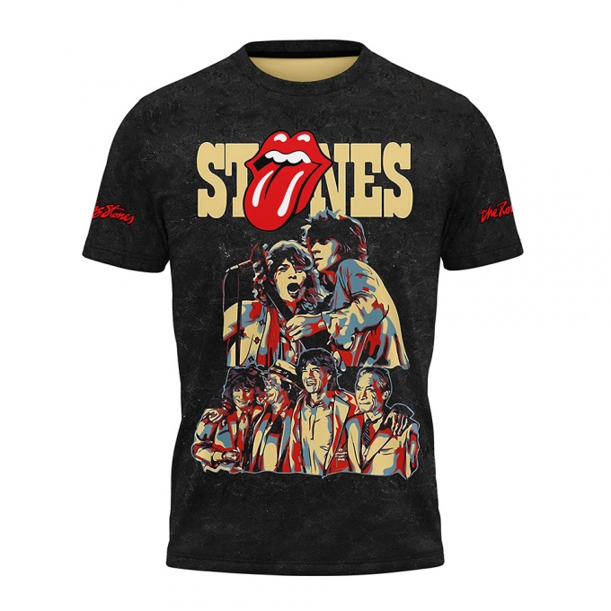 Music T-Shirt The Rolling Stones Collage Black Edition