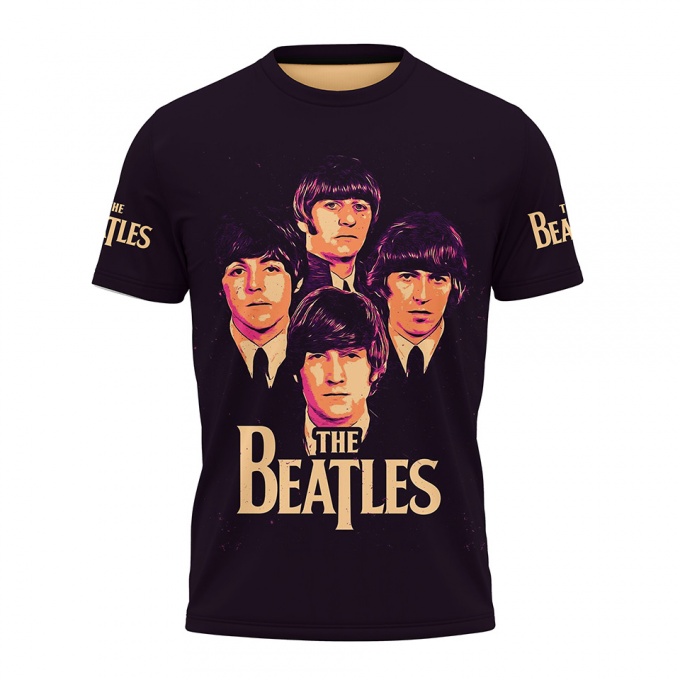 Music T-Shirt The Beatles Long Sleeve Band Collage Edition