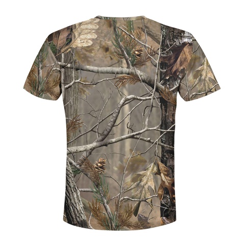 Hunting T-Shirt Short Sleeve Brown Grizzly Bear Autumn Collage