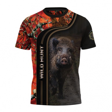 Hunting Short Sleeve T-Shirt Wild Boar Wild Hunt Multicolor 