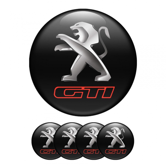 Peugeot Gti Wheel Center Cap Domed Stickers Line 307 Sport