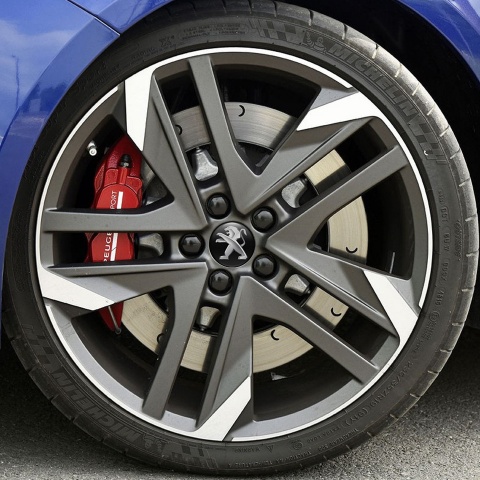 Peugeot Domed Stickers Wheel Center Cap 3D Logo