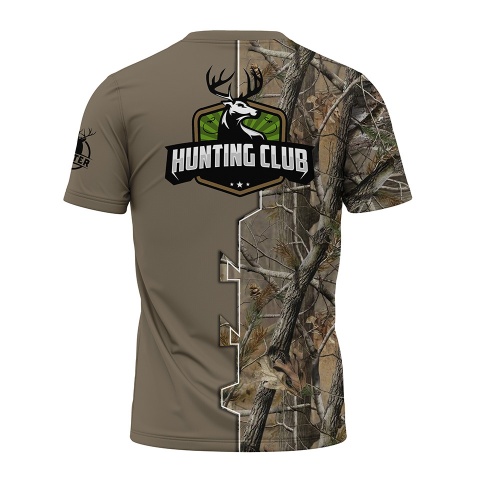 Hunting Club T-Shirt Short Sleeve Pine Forest Full Color Print