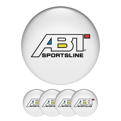 ABT Wheel Center Cap Domed Stickers Sportsline White Style