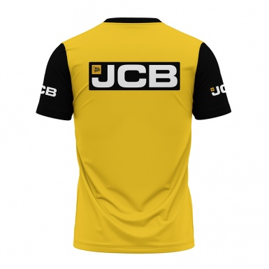 JCB T-Shirt Short Sleeve Yellow Black Tractor Collage