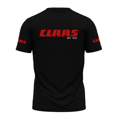Claas T-Shirt Black Red Green Tractor Collage Design