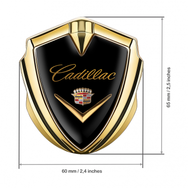 Cadillac Bodyside Badge Self Adhesive Gold Edition