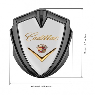 Cadillac Bodyside Badge Self Adhesive Graphite Grey Edition