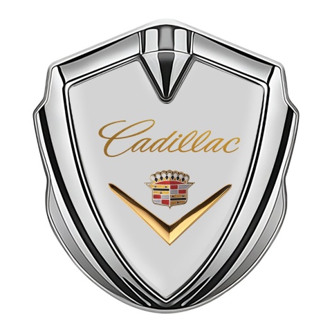 Cadillac Bodyside Badge Self Adhesive Silver Grey Edition