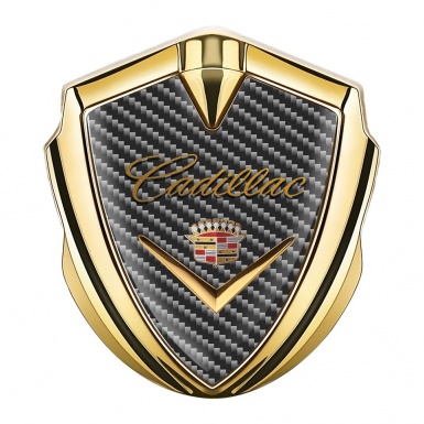 Cadillac Tuning Emblem Self Adhesive Gold Carbon Edition